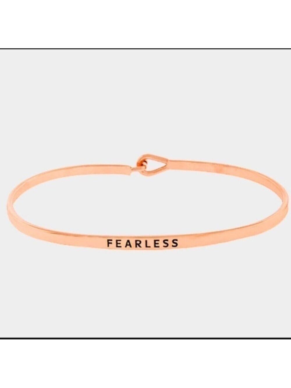 Affirmation Bracelet Fearless Rose Gold